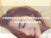 天境棋牌梭哈游戏下载天境棋牌梭哈游戏下载——探索在线赌博的全新体验