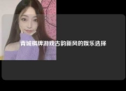 青城棋牌游戏古韵新风的娱乐选择